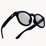 Bird Eyewear Kid's Birdies Blue Light Screen Glasses - Matte Black on a cream background
