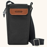 Black + Blum insulated water repellent bottle bag in black with lid. Features a reinforced adjustable strap, side pockets and a adjustable drawstring 