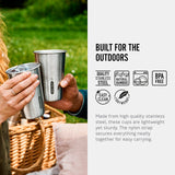 Black+Blum Stainless Steel Cup Set With Bamboo Lid