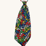 Etta Loves X Keith Haring Organic Baby Comforter - Brazil. A fun and colourful shaped print, with a knotted top and soft ears