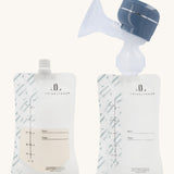 The milk bags with the smart pump and attachment, to show the different pumping options and storage available to carrying breastmilk