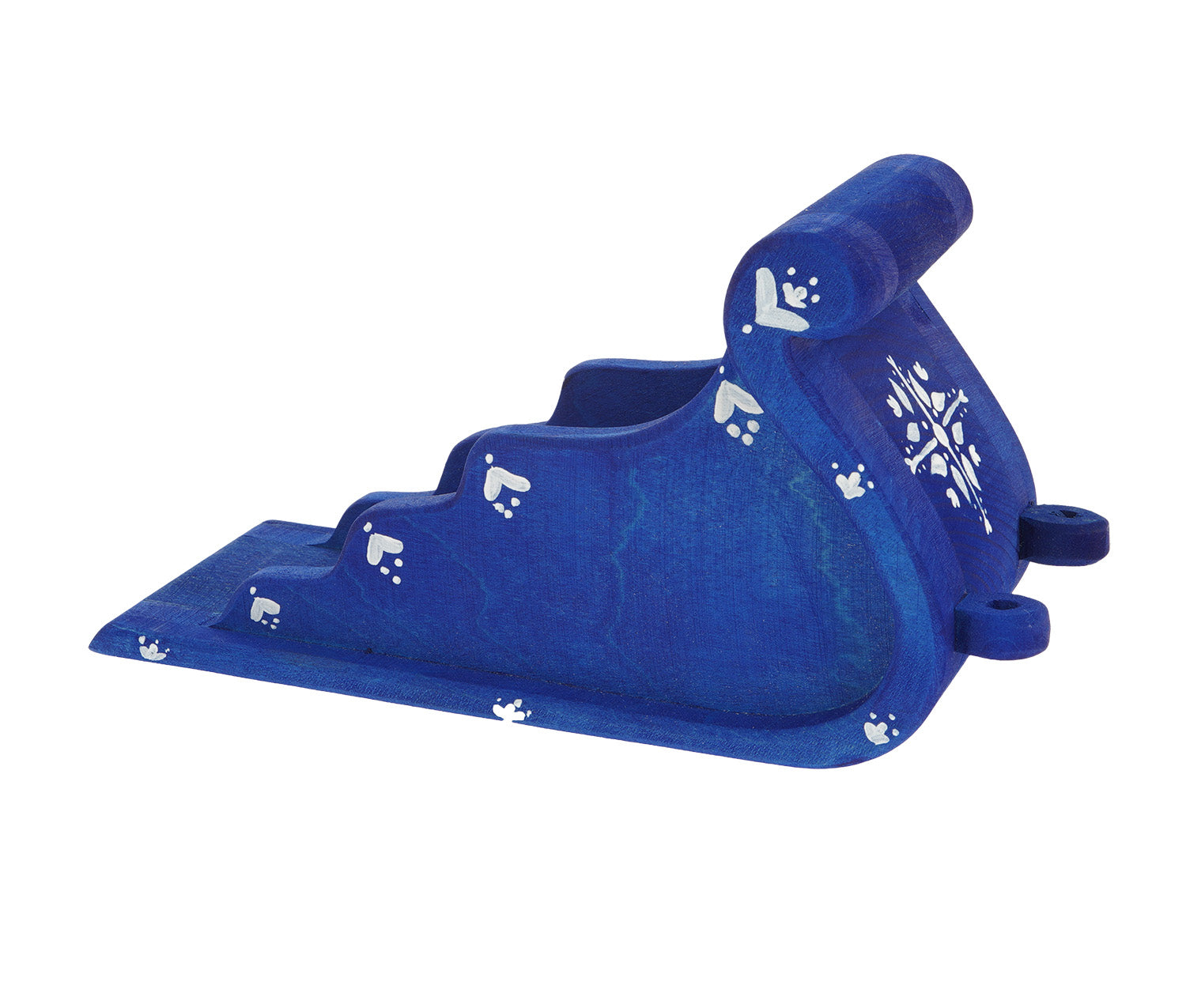 Bumbu handmade wooden sleigh and reins toy on a white background