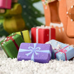 A Christmas scene including the Bumbu wooden presents.