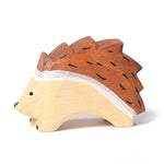 Bumbu eco-friendly large handmade wooden hedgehog figure on a white background