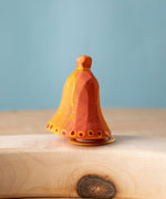 Bumbu Festive Bell Celebration decorative Figure to fit on a Grimm's celebration ring. These festive figures are perfect for your Christmas celebration ring set up. These expertly hand crafted items are part of a large range of wooden toys available here at Babipur. 