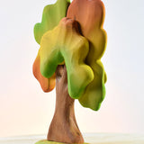 Angled shot of the Bumbu handmade wooden autumn oak tree