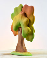 Angled shot of the Bumbu handmade wooden autumn oak tree