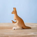 Bumbu Toys Mama Kangaroo & Joey wooden figures. 