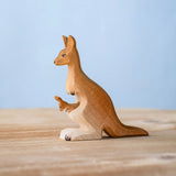 Bumbu Toys Mama Kangaroo & Joey wooden figures. 