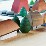 handmade wooden house 2 on a white background
