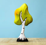Bumbu Small Wooden Birch Tree. A beautifully crafted wooden tree with a black and white painted birch effect trunk