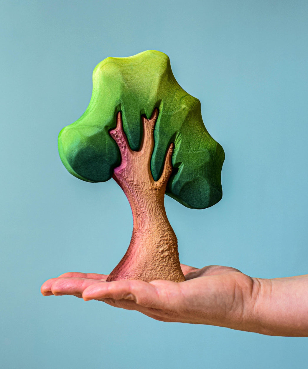 Tree Toy Figure Bumbu Small Wooden Oak Tree Toy - Green – Babipur