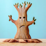 Bumbu Large Wooden Spooky Tree. A hancarved wooden toy in the shape of a spooky Halloween tree