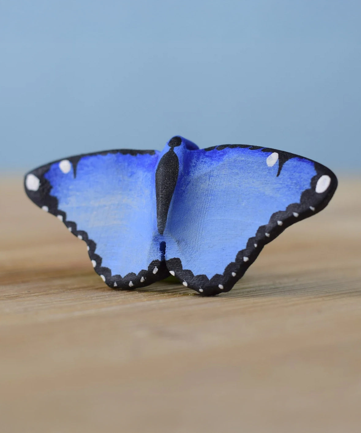 Bumbu Toys Wooden Butterfly in Blue.