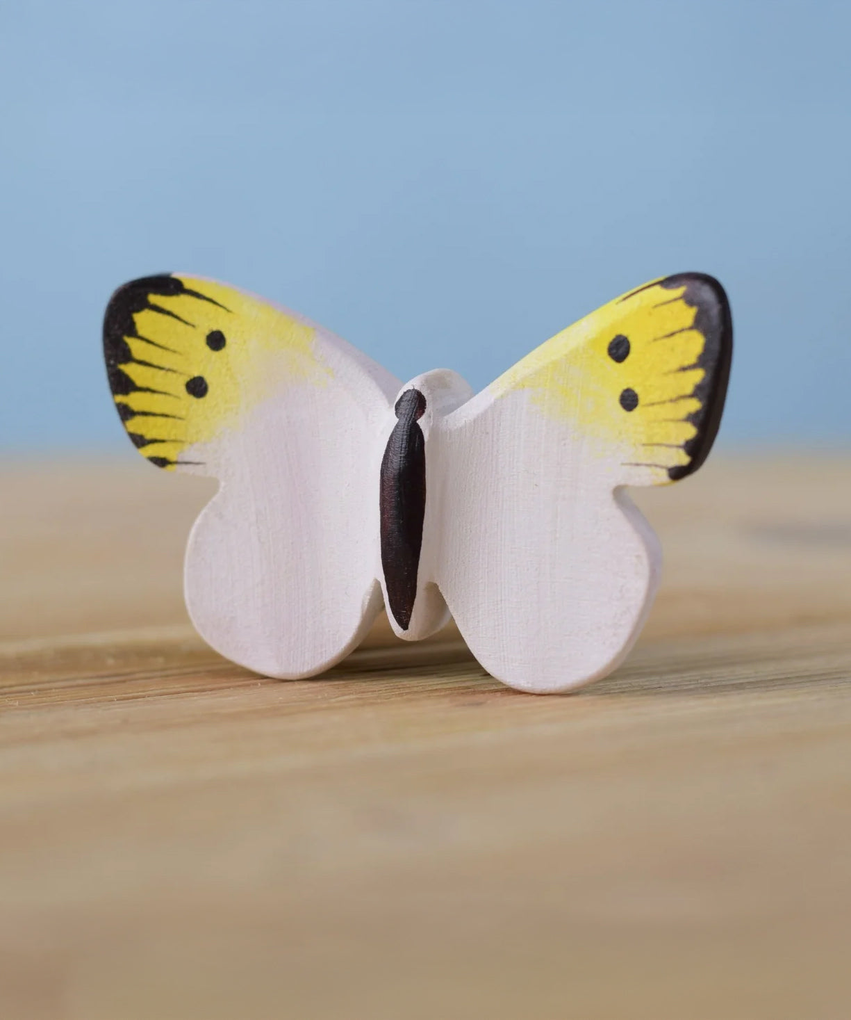 Bumbu Toys Wooden Butterfly in Yellow.
