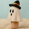 Bumbu handcrafted wooden ghost wizard decorative figure standing inserted on a wooden peg