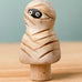 Bumbu handcrafted enchanted mummy decorative figure on a peg showing detailed bandages and painted eyes