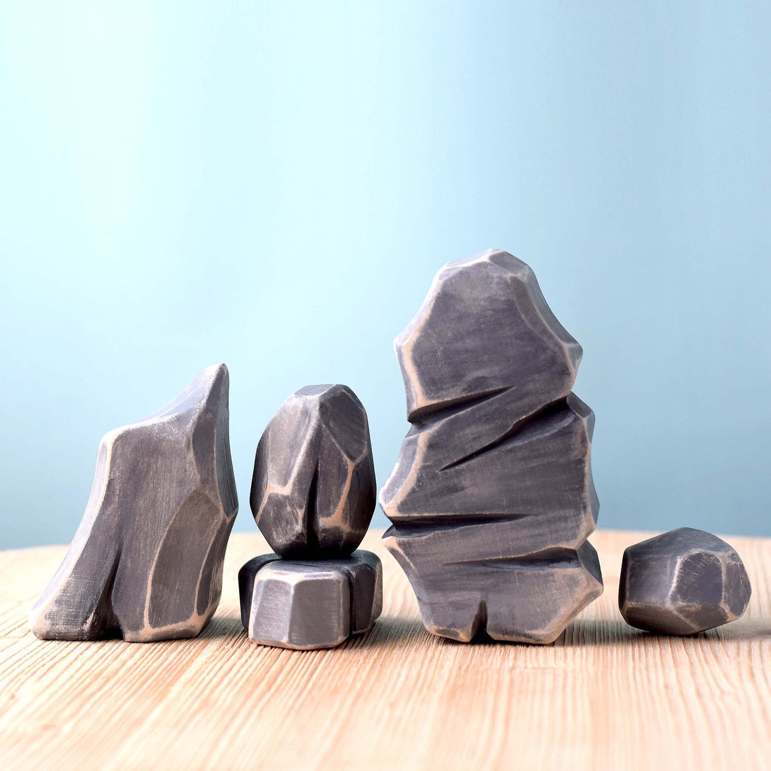 Bumbu Handmade Wooden River Rocks Toy Set – Babipur