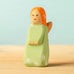 Bumbu handcrafted wooden sage fairy figure with painted ginger hair, flowers and facial features