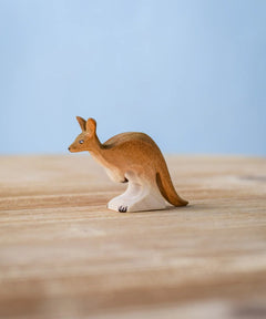 Bumbu Toys handmade wooden Young Kangaroo figure.