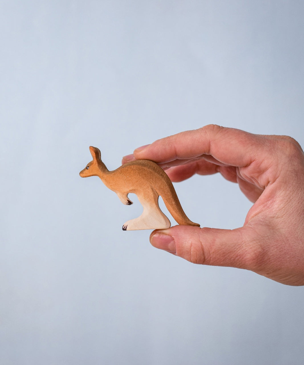 Bumbu Toys Young Kangaroo shown in an adult's hand.