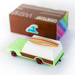  with a surf board topper on a white background