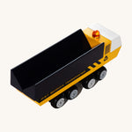 CandyLab yellow and black MBT Transporter vehicle back detail view.