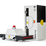 candylab police car shown next to box