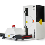 candylab police car shown next to box
