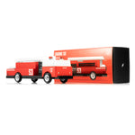 Candylab Big Red Fire Engine pictured with the box on a plain background