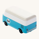 CandyLab VW T1 Campervan in blue with '54' on the side - back view.