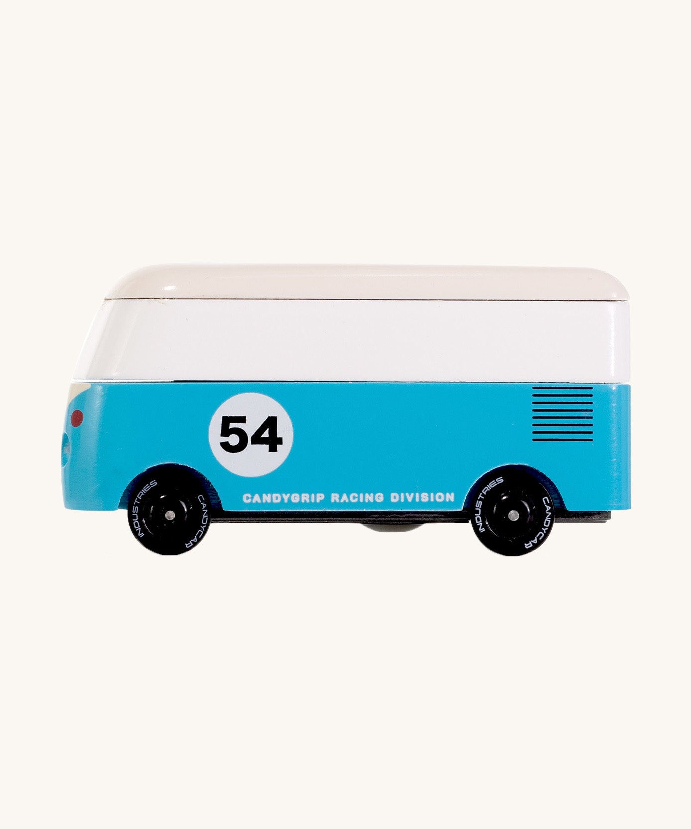 CandyLab blue VW T1 with '54' on the side - side view.