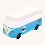 CandyLab VW T1 Campervan in blue with '54' on the side - front view.