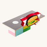 Candylab Burger Food Roadside Shack on a plain background. 