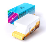 Candylab handmade wooden arizona campervan diecast car on a white background in front of its box