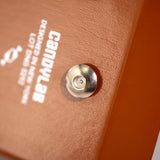 Close up of the metal bolt in the bottom of the Candylab childrens pickup truck toy vehicle