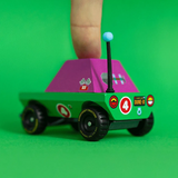 Adult finger on top of the Candylab Dundee adventurer truck showing scale