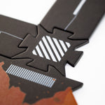 A close up of the road pieces from the Candylab M.A.R.G.E Dark Depths Set
