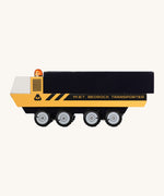 CandyLab yellow and black MBT Transporter vehicle side detail view.