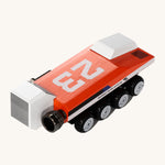 CandyLab red and white DODO M.A.R.G.E Speeder space vehicle back detail view.