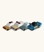 Set of 4 wooden diecast sturdy Candylab toon cars from the rust patrol pack