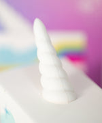 A closer look at the face of the The Candyvan Unicorn 2.0 Van