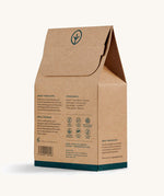 The back of the Georganics cardboard pouch of refill chewing gums