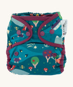 The Close Parent x Babipur exclusive pop-in reusable cloth nappy, in a Dan y Ser print