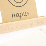 Coach House Welsh emotions flashcard in the wooden flashcard stand on a white background