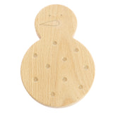 Coach House handmade kids wooden snowman fine motor board toy on a white background