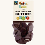 Cocoa Loco Dark Chocolate Buttons in a 100g pack. These chocolate buttons are organic, Fairtrade and free from UPF. 