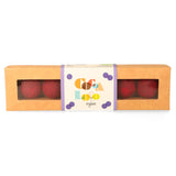 Box of Cocoa Loco organic fairtrade sloe gin truffles on a white background