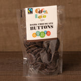 Cocoa Loco Dark Chocolate Buttons in a 100g pack. These chocolate buttons are organic, Fairtrade and free from UPF. 