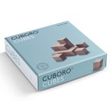 Box for the Cuboro Waldorf stacking cube toy on a white background